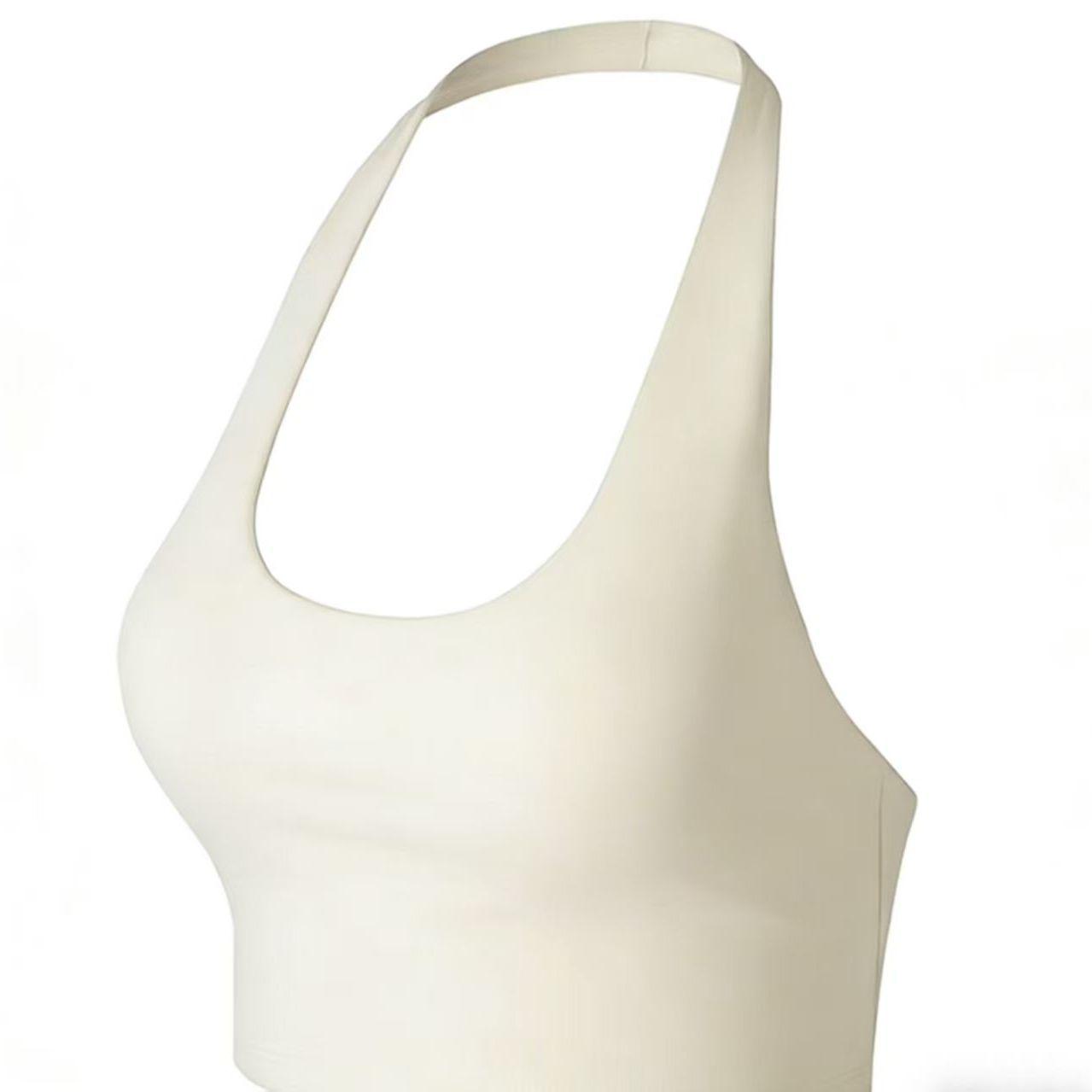 

Women s Shockproof Halter Neck Sports Bra with Open Back and Fixed Cups F