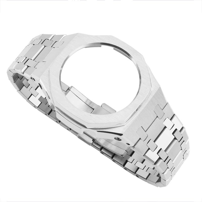Ремешок и корпус для часов Casio G-SHOCK Farm Oak GA2100/ GA-B2100 Стальной корпус Ремешок для часов Комплект для модификации Ремешок для часов из нержавеющей стали Корпус 0mm