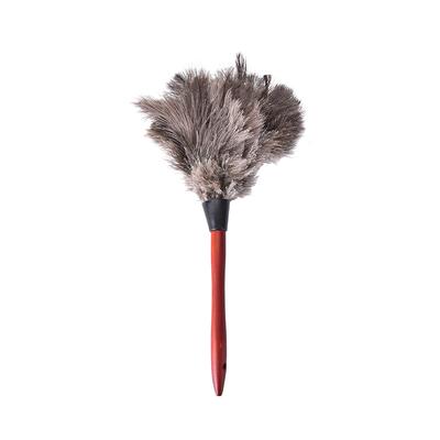 38Cm Straußenfeder Staubwedel Pinsel Holzgriff Antistatisch Naturgraues Fell Zuhause