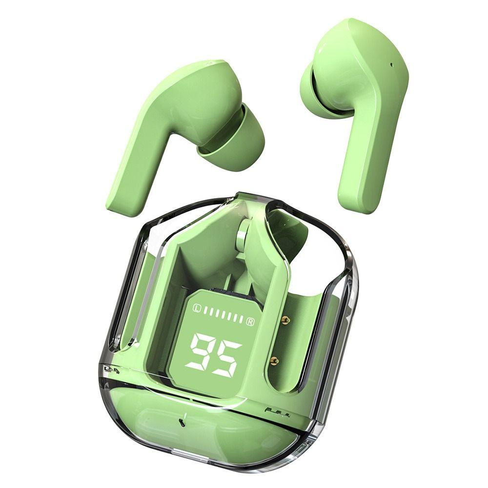 Transparent Wireless Earbuds with Charging Case Wireless Blue Tooth Earphones  Gaming