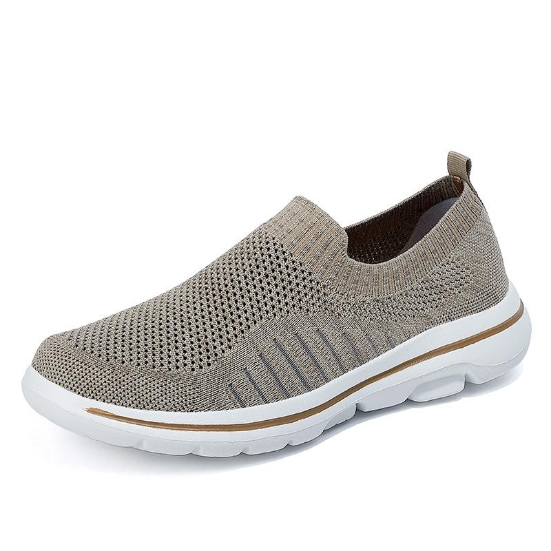 Sommer neue Herren Low-Top Fly-Woven atmungsaktives Mesh lässig schlicht große Größe 45 Slipper zum Hineinschlüpfen