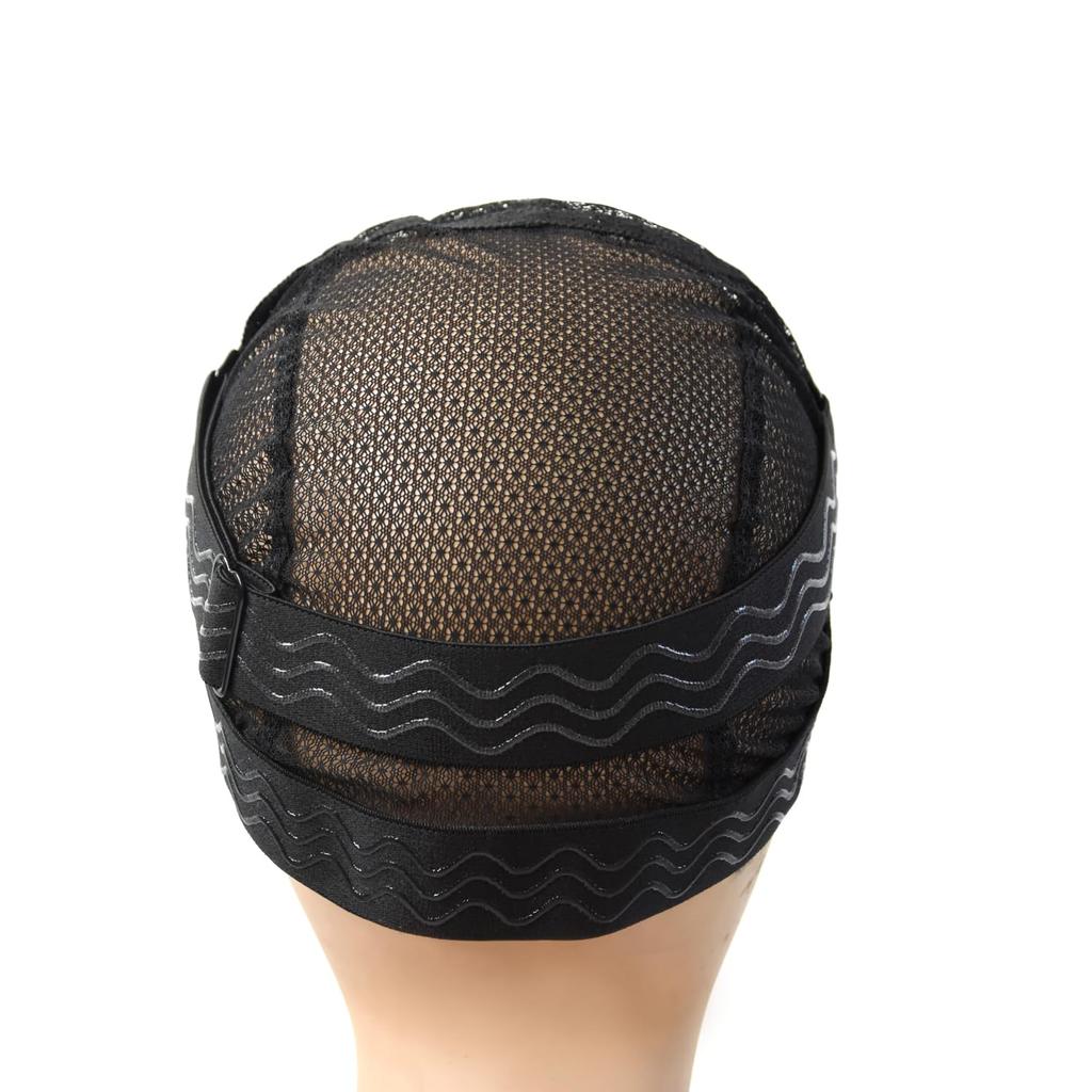 Nylon Mesh Weaving Hairnets Silicone Grip Elastic Band Wig Cap Removable Adjustable Breathable Comfortable Nonslip Strong Hold