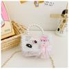 Cartoon Flower Bow Girl Decoration Children Shoulder Bag With Lace Design