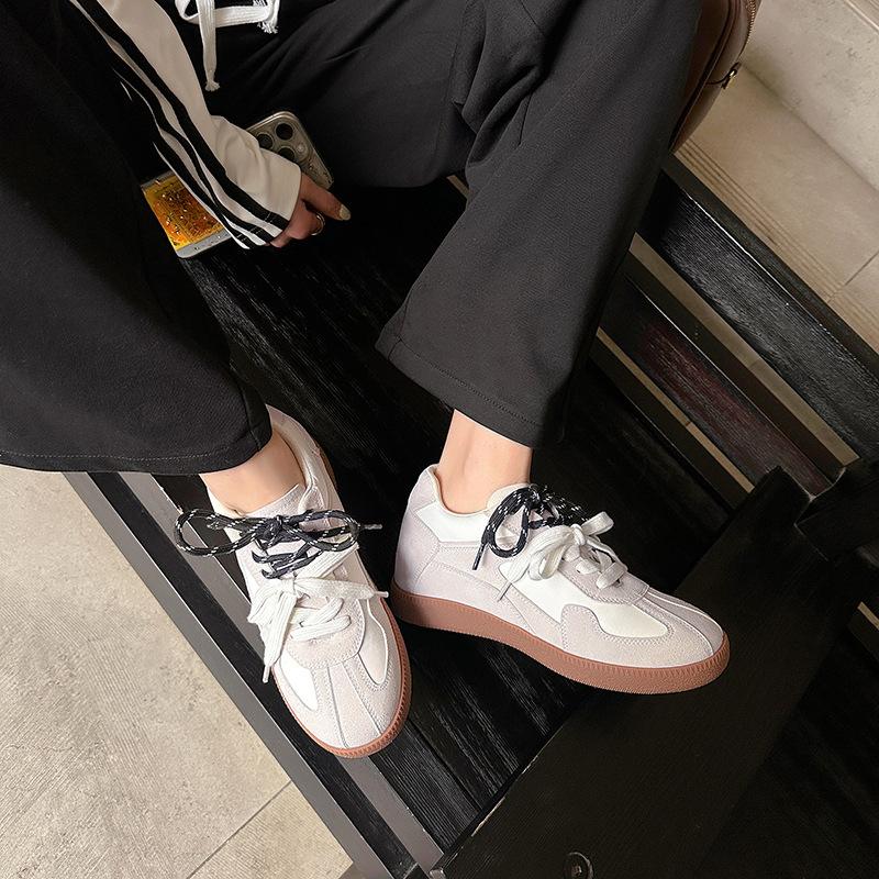 

Версия из коровьей кожи~ увеличение внутренней высоты женские новая расцветка шнурки-мандаринки универсальные повседневные спортивные 39