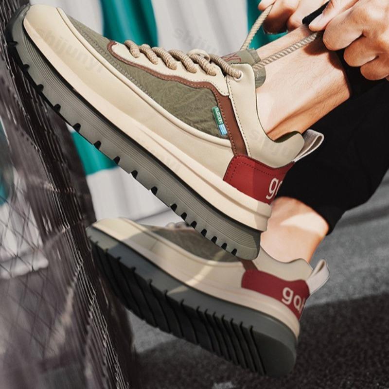 2026 Autumn New Color Block Low Top Thick Soled Casual Sports Shoes for Men Fashi Trend Versatile Comfortable Chunky sneakers