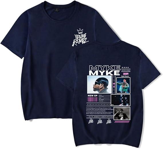 Myke Towers Merch TShirt Women Unisex Casual 2025 Fashion Summer Short Sleeved Tee Clothing S
