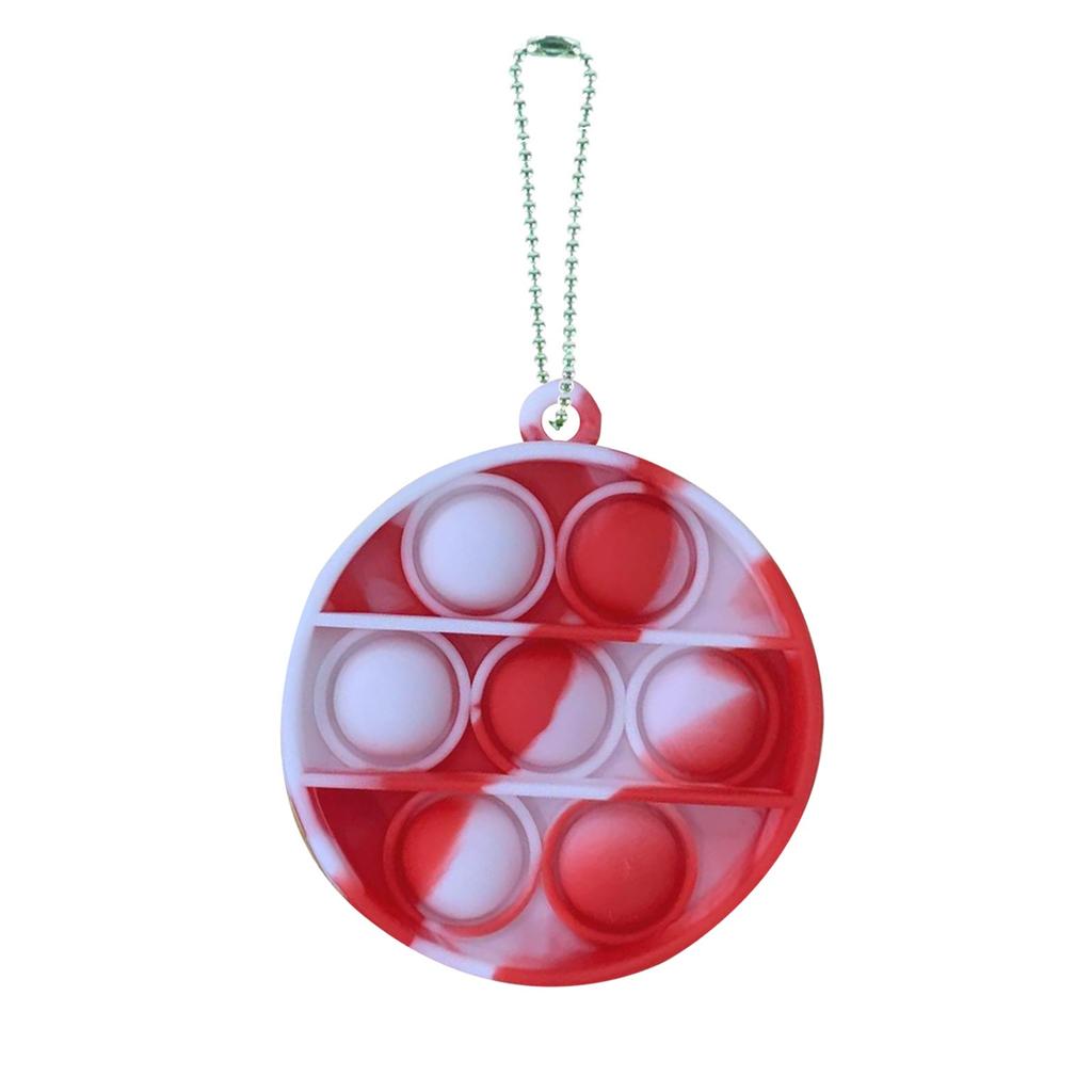 Children Adult Push Bubble  Sensory Toy Key Ring Educational Toy
