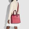 Coach Field 22 Vertical Badge Decorated Leather Tote Bag Women tote bags Strawberry Blush-Red C3461-B4AFF