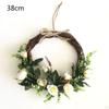 Artificial Flower Wreath for Front Door, Wall Hanging Outdoor Spring Flowers