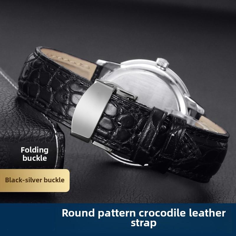 Crocodile Skin Watch Band 16mm 18mm 20mm 22mm 23mm 24mm Men Women Black Brown Genuine Leather Strap Bracelet for Any Watch Brand