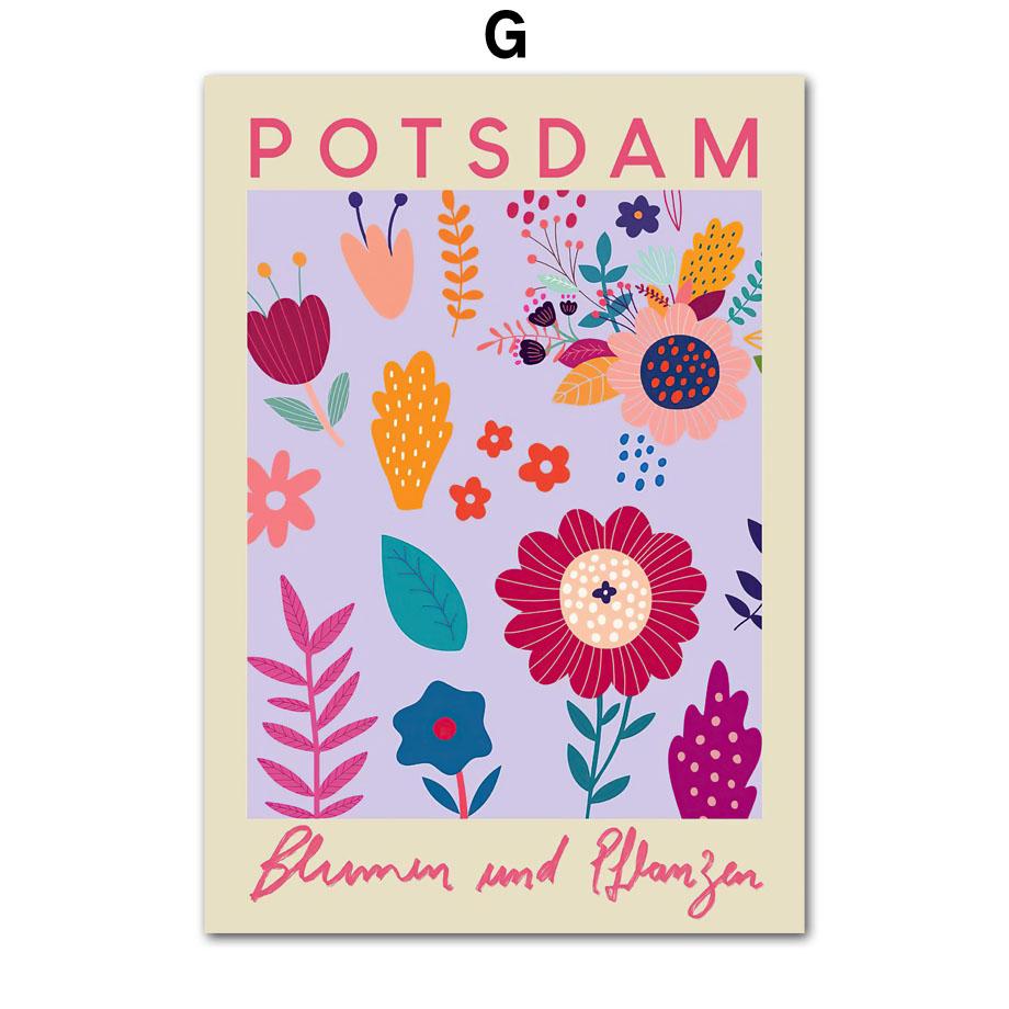 Nordic Poster Und Drucke Abstrakte Bunte Blume Vase Vintage Wand Kunst Leinwand Malerei Wand Bilder Für Wohnzimmer Dekor