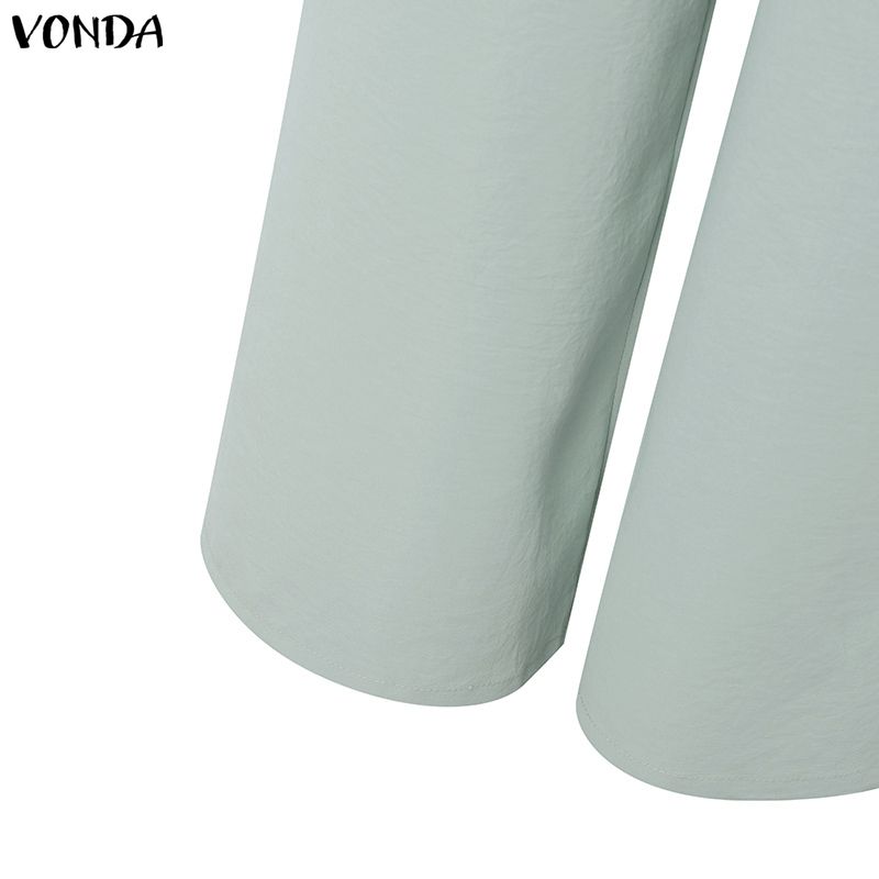 VONDA 2PCS Women 3/4 Sleeve Blouse and Pants Casual Elegant Two Piece Suit Sets