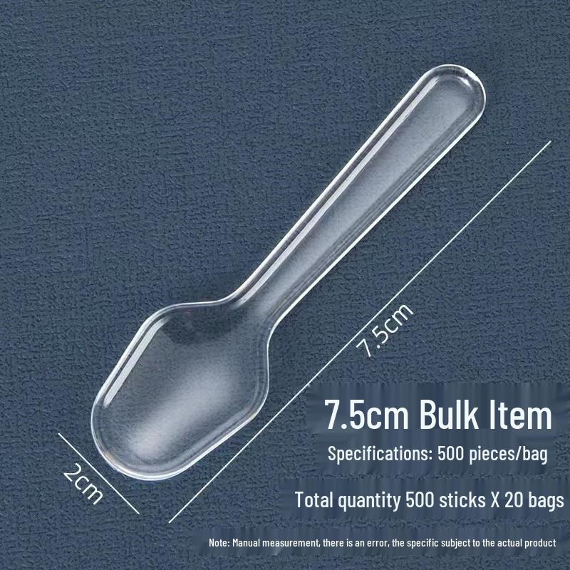 

ZISIZ Individually Wrapped Disposable Plastic Spoons
