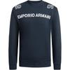 Round Neck Logo Embroidered Long Sleeve Sweatshirt Men Sweatshirt Navy-Blue 6R1ME3-1JWPZ-0920