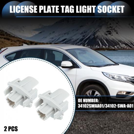 2pcs License Plate Tag Light Socket No.34102SWAA01 for Honda Civic Odyssey
