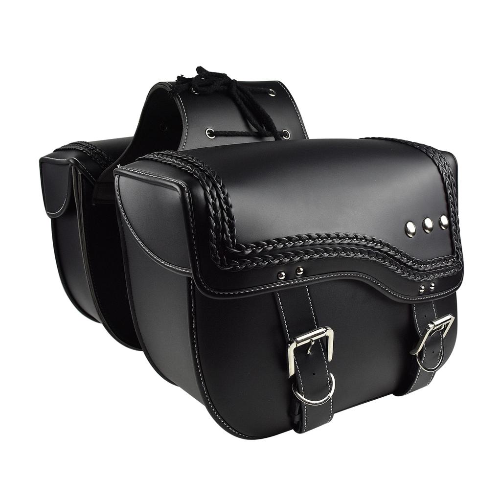 A Pair Motorcycle Saddle Bag Bike Side Storage Fork Tool Pouch Fit For Harley For Dyna For Wide Glide Efi Fxdwg