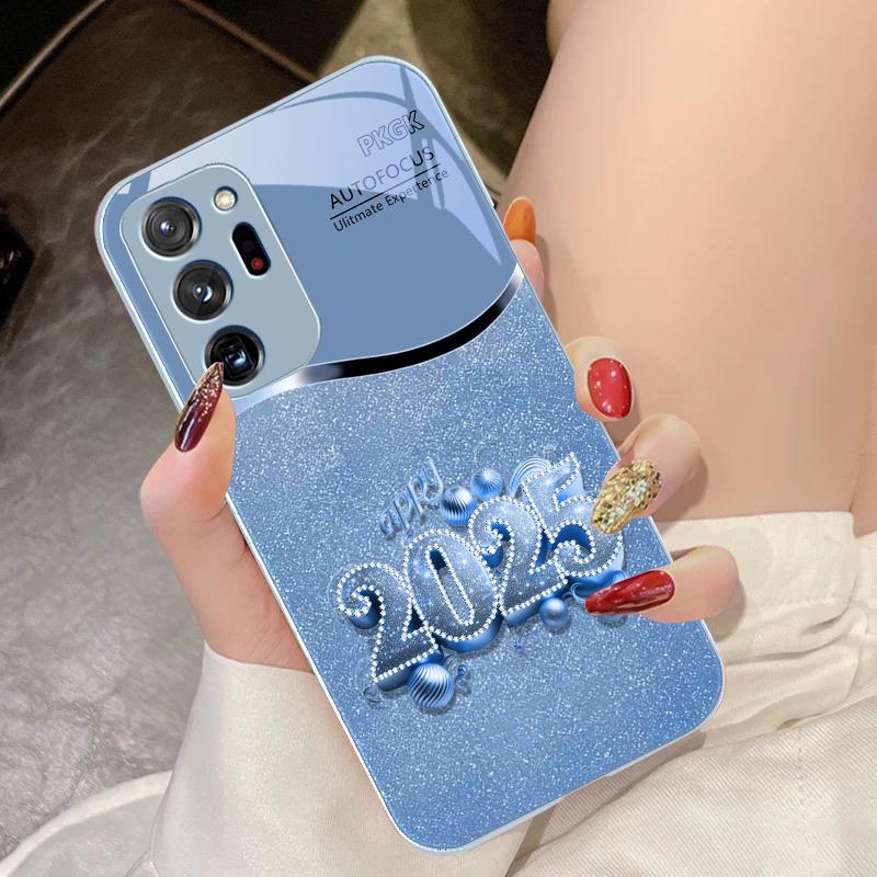 Colorful New Year 2025 For Samsung Galaxy Note 8 9 10 PRO 20 Ultra A01 02 03 Core 04E 4G 12 13 5G Tempering Glass Phone Case