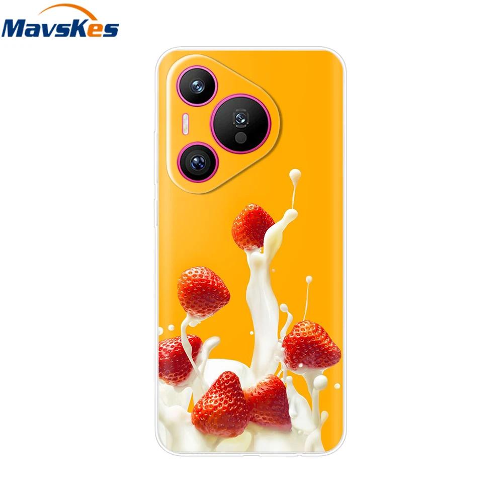 For Huawei Pura 70 Pro Case Pura 70 Clear Back Cover Pretty Girl Bumper Soft TPU Funda For Huawei Pura 70 Pro+ Pura70 Ultra Capa