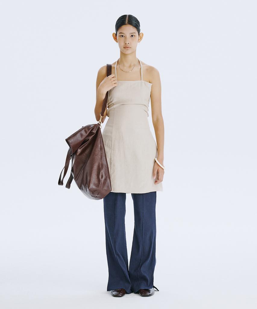 Bundercammer Strap Mini Dress_Beige