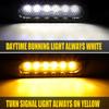2X Front Motorcycle 39mm Fork LED Amber White DRL Turn Signal Light Indicator