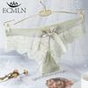 Erstaunliche Frauen-Wäsche-Bowknot-Spitze-Unterwäsche-Femal-reizvoller T-Rücken-Tanga-schieres Höschen Japan-Art-transparenter Schlüpfer