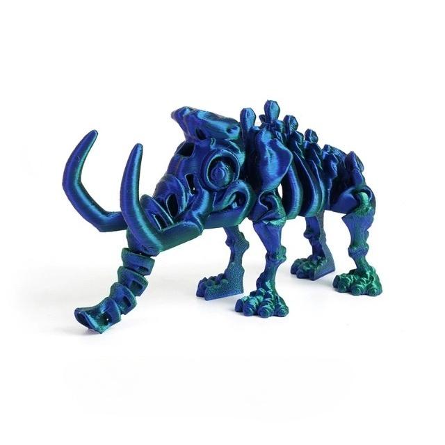 3D Printing Mammoth Dinosaur Model – Full Jointed Movable Figurine, Realistic Desktop Craft Ornament & Gift