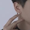 925 Sterling Silver Round Zircon Hoop Earrings For Women Simple Geometric Circle Earrings Party Wedding Jewelry Gifts