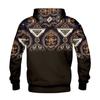 Men's Personalized Casual Printing Long Sleeve Zipper Sweater Thick Cotton Suit Winter