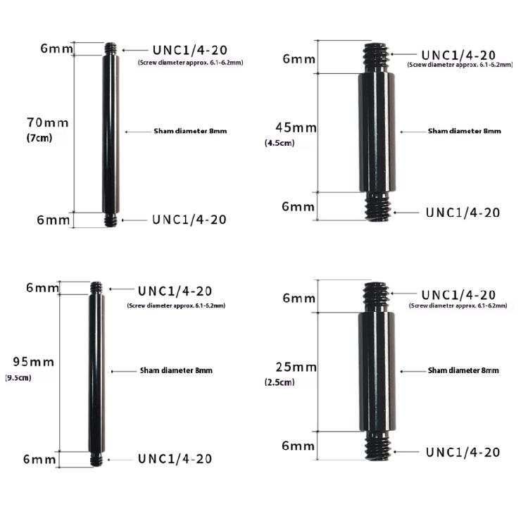 Quick Release Aluminum Extension Rod For Secure Light Stand Connection And Tool Attachments