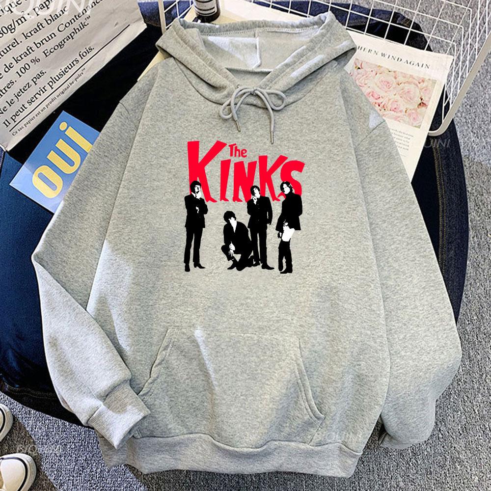Sudaderas Rock Band The Kinks Printing Hoodies Casual Winter Soft Hooded Pullovers Sudaderas Hip Hop Streetwear Graphic Clothes