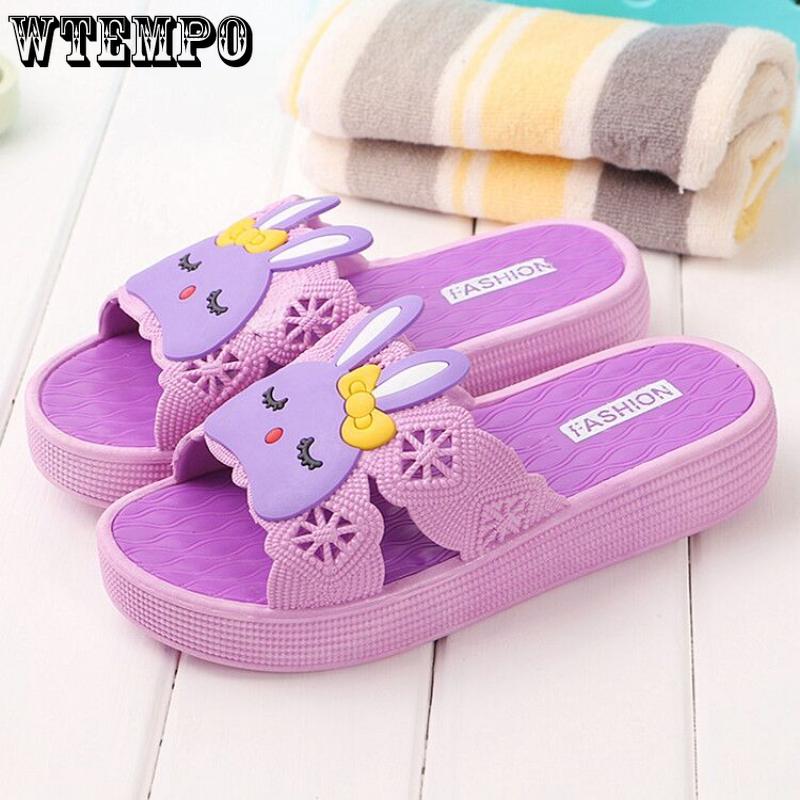 Unisex Slippers Women's Cute Slippers Summer New Cartoon Upper Home Bathroom Outdoor Slippers Non-slip Soft Bottom Thick Bottom Shoes