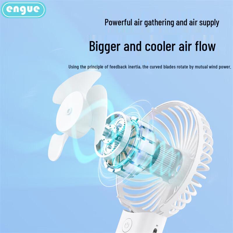 ENGUE EG-F90 Portable 3-Speed Handheld & Desktop Fan