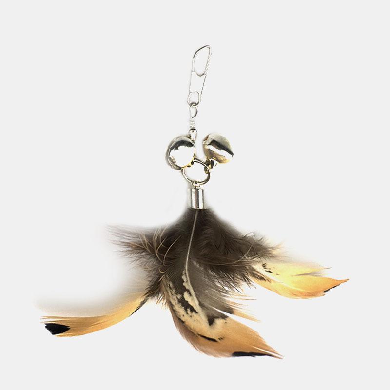 Cat Teaser Stick Replacement Head Bite-Resistant Feather Belt Bell Cat Toy Set Pet Supplies Kitten Relief Bite-Resistant Fang