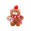 With scarf Christmas Bear Plush Toy Cartoon Animal Bear Plush Dolls  Schoolbag Ornaments