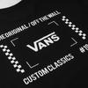 Vans Letter Round Neck Pullover Short Sleeve T-Shirt Unisex T-Shirt Black VN0A7PZPBLK