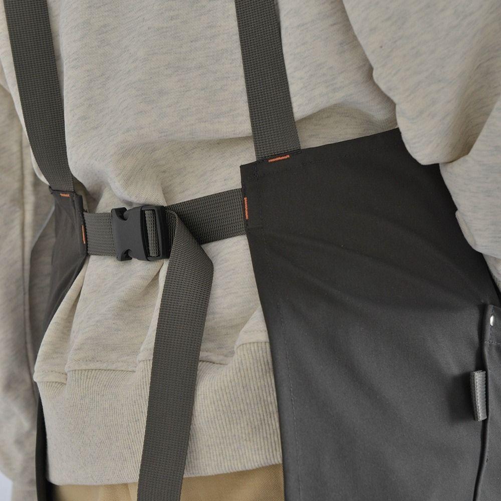 with Pockets Cooking Apron Solid Color Sleeveless Apron Kitchen Uniform Waterproof Apron Chef