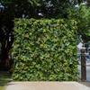 Uflower Green Flower Wall Roll-Up Fabric Artificial Floral Backdrop Wedding Event Party Decorations Curtain