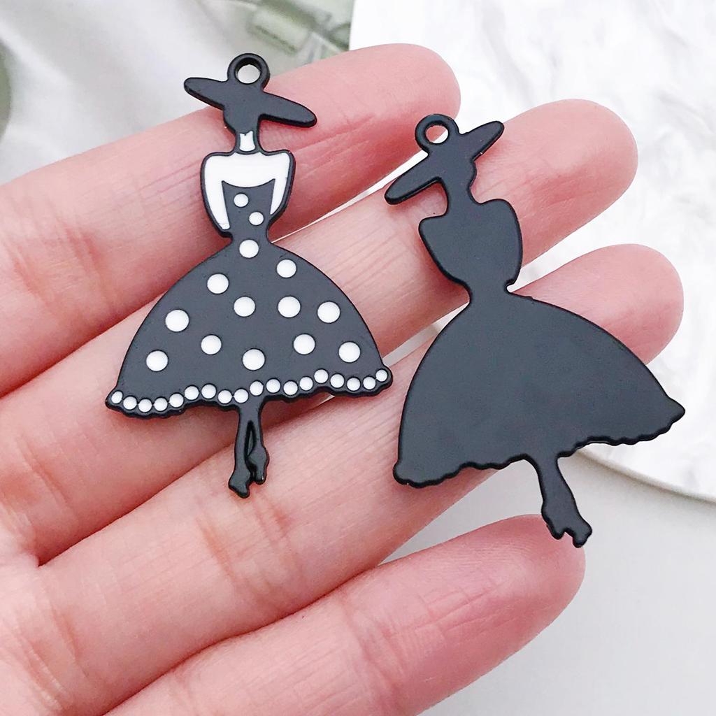 Women's Dripping Oil Alloy Accessories: Lipstick, Bag, Hat, High Heels, DIY Pendants, Small Ornaments