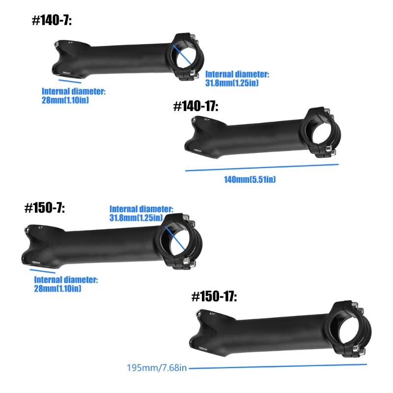 Long Stem Bicycles Handlebars Risers 7/12/17 Degree 130/140/150Mm Bike Table Power Steering Wheel Extension Part