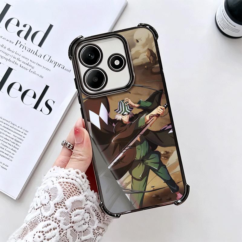 Bleach Kisuke Urahara Plating Phone Case For Xiaomi Redmi Note 14 15 Pro Plus 13 12 11 11S 11T 10 9S 9 5G Anti-Fall Airabag Cove