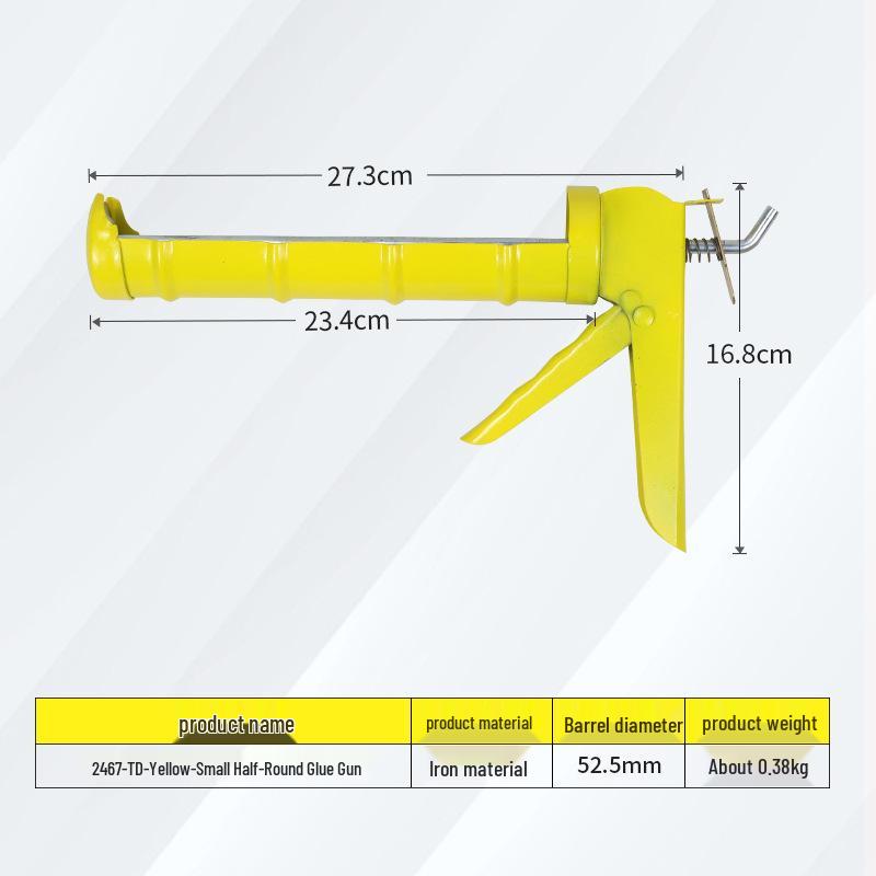 Semi-Circular Labor-Saving Silicone Caulking Gun