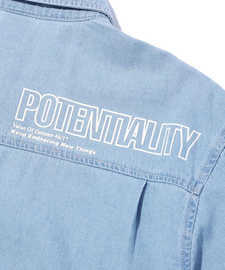 BUNKERBUSTER Admit Short Sleeve Denim Shirt Light Indigo (Mo2Yu313-062)