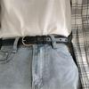 Girls Denim Modern Trousers With Timeless Vintage Charm And Adjustable Belt