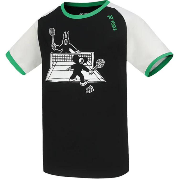 YONEX T-Shirts Unisex Crew Neck Moderate Straight Fit 115424BCR