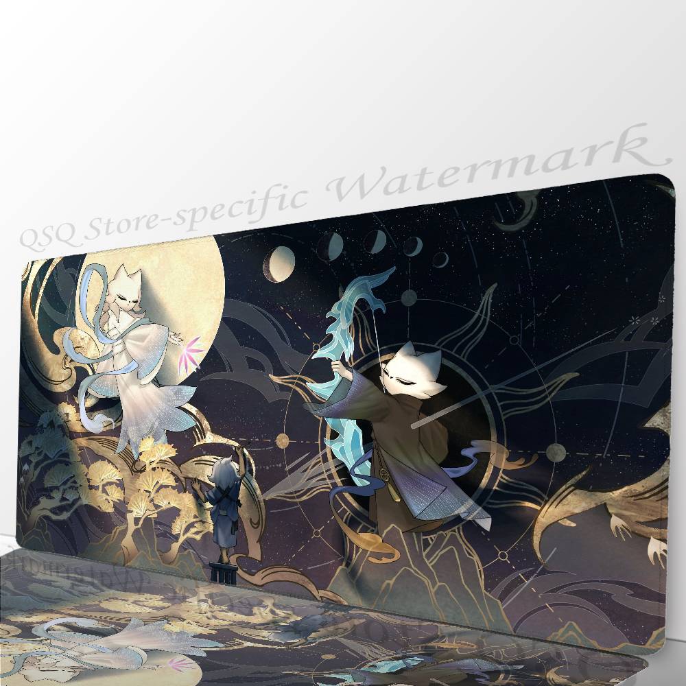 Nine S-Sols Anime Game Mousepad Non-slip Suitable For Office Computers Laptops E-sports Game Desk Mats XXL Keyboard