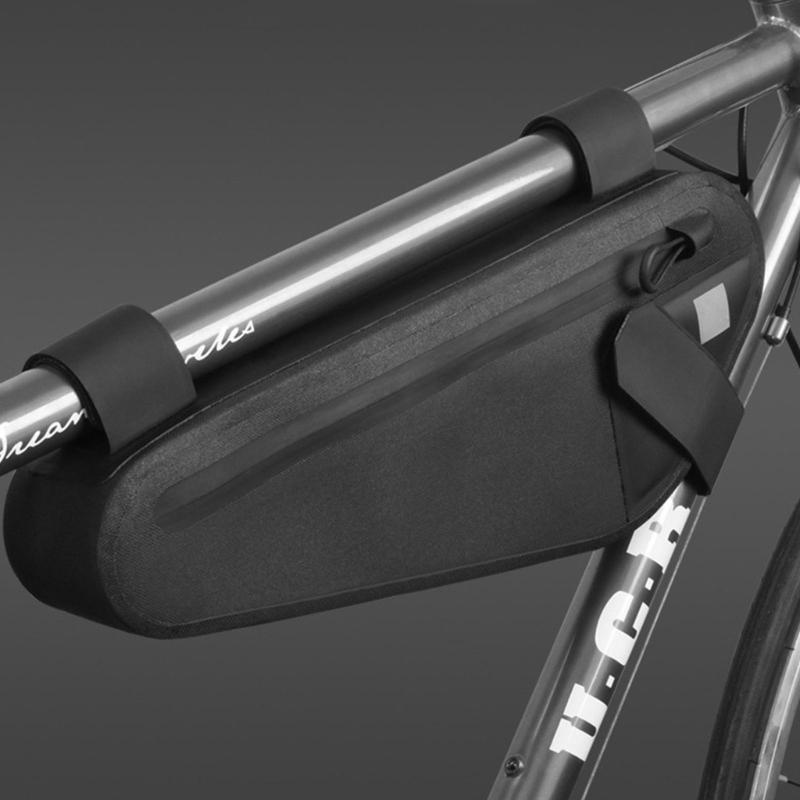 Wasserdichte Fahrrad-Vorderrahmentasche, Radsport-Lenkerstangen-Aufbewahrungstaschen zum Radfahren, Reißverschluss-Verschluss, Rennrad-Oberrohrtasche