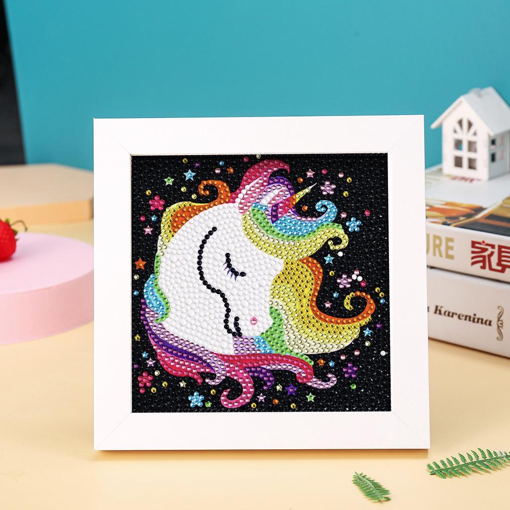 Kids Full Drill 5D Diamond Painting Kit, Cartoon Animal Handmade Diy Diamond Paste Decor Art