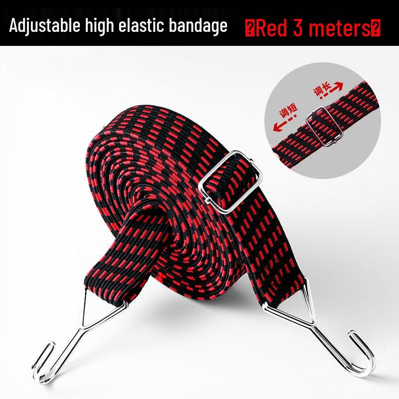 Motorcycle Tie-Down Rope, Helmet Strap, Elastic Band, Bundling Rope for Bicycles and E-Vehicles