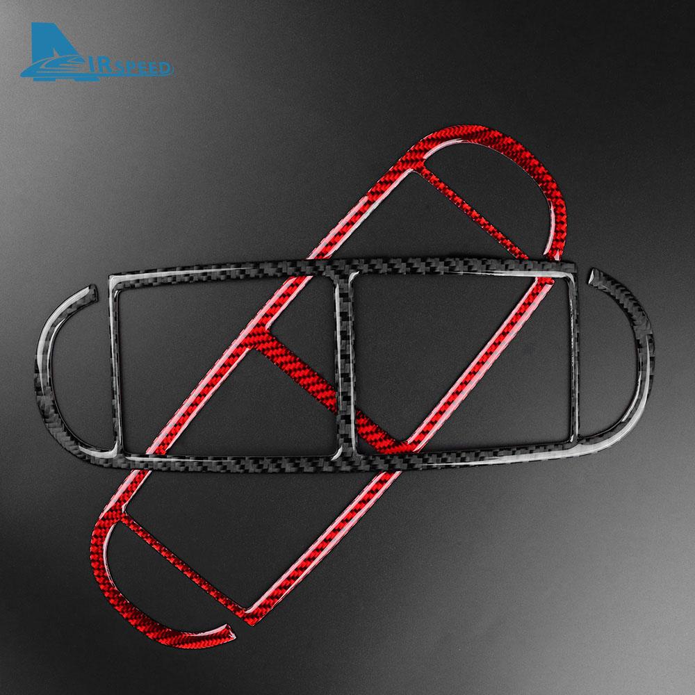 Real Soft Carbon Fiber Sticker For Porsche Cayenne 2003 2004 2005 2006 2007 2008 2009 2010 Center Air Vent Interior Accessories