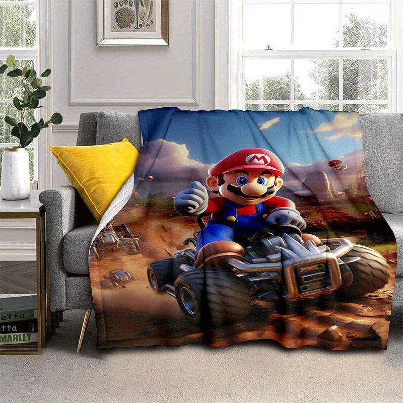 1pcSuper Mario Kart Inspired Plush Blanket - Soft, Comfortable, All-Season Gift for Gamers and FansB06014m